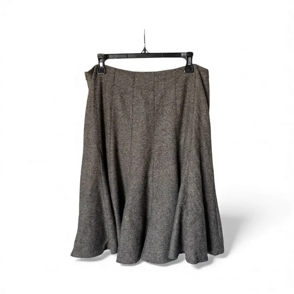 Michael Kors Wool Fit & Flare Skirt Size 12 Career Wear Office